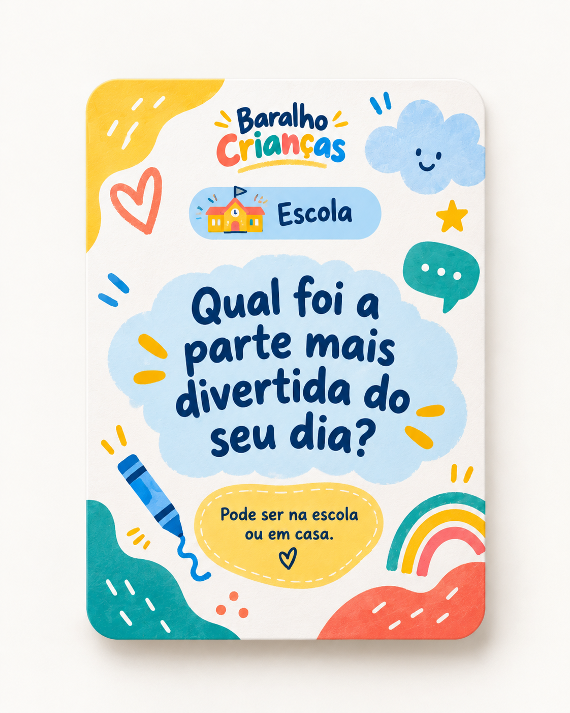 Carta sobre escola: Qual foi a parte mais divertida do seu dia?